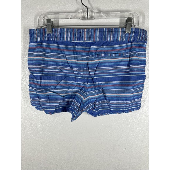 Gap Shorts Womens 8 Blue Striped Pull On Elastic Waist Casual Summer Lounge - Picture 2 of 9